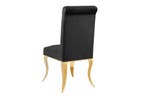 Stoel MODERN BAROCK, zwart fluweel met gouden, Ophalen of Verzenden, Nieuw