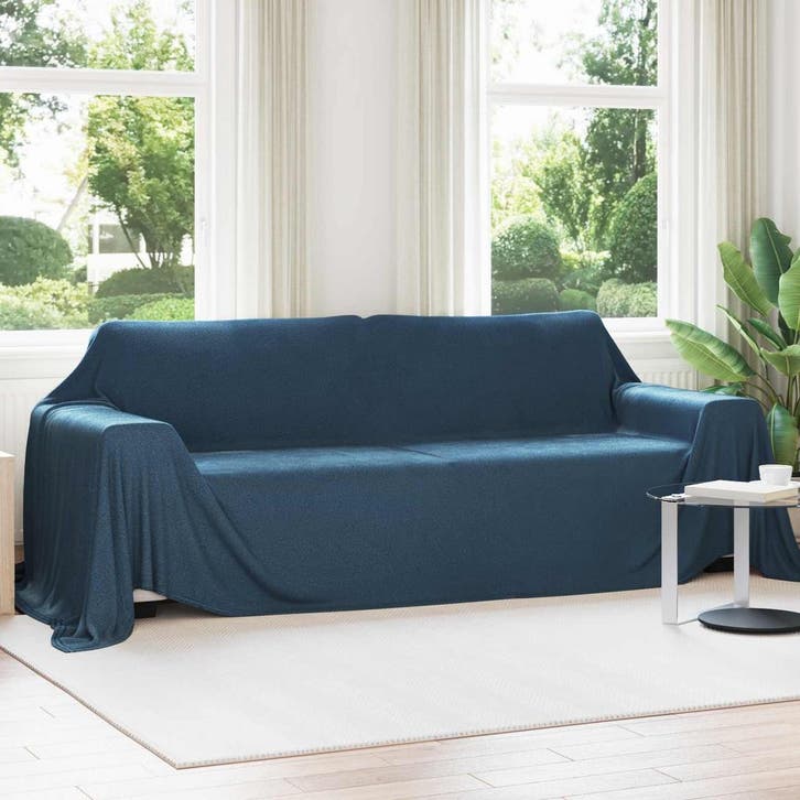 vidaXL Gooi Deken Marineblauw 350 x 270 cm Fleece, Huis en Inrichting, Slaapkamer | Beddengoed, Nieuw, Verzenden