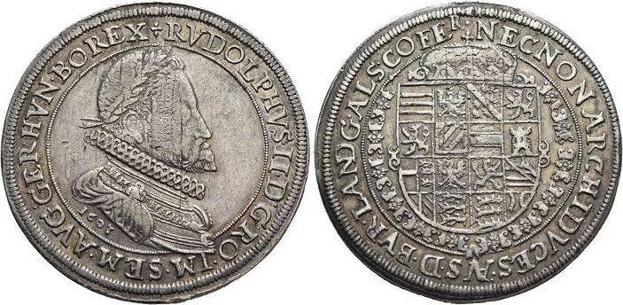 Taler, daalder 1603 Haus Habsburg / Österreich Rudolph Ii.., Postzegels en Munten, Munten | Europa | Niet-Euromunten, Verzenden