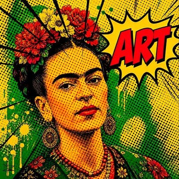 PLM-Art - Frida Kahlo Pop Art Style