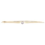 Gouden vintage broche met diamant 14 kt, Sieraden, Tassen en Uiterlijk, Broches, Ophalen of Verzenden, Nieuw