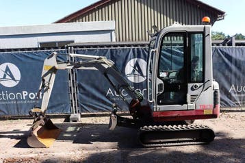 Veiling: Minigraver Takeuchi TB016 Diesel 10kW 2007, Zakelijke goederen, Ophalen, Graafmachine