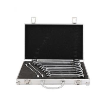 Steek-ratelsleutelset / ringratel 12dlg  + aluminium koffer, Doe-het-zelf en Verbouw, Gereedschap | Handgereedschap, Verzenden