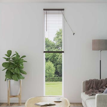 vidaXL Venetiaanse jaloezie Donkerbruin met Patroon 213 x 40, Verzenden, Nieuw, Bruin