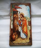 Icoon - Handgeschilderde Bulgaarse icoon - Jezus klopt aan