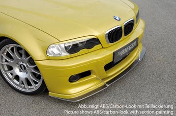 Voorspoiler BMW E46 Coupe/Cabrio Rieger vlakke versie, Auto-onderdelen, Ophalen of Verzenden, Nieuw