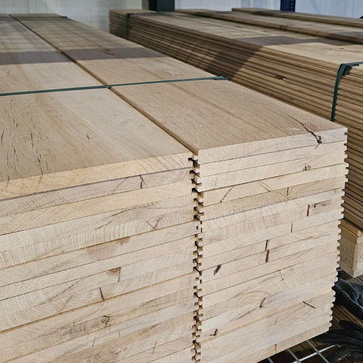 Eiken dakbeschot | eikenhout | eiken planken, Doe-het-zelf en Verbouw, Hout en Planken, Eiken, 200 tot 250 cm, Minder dan 25 mm