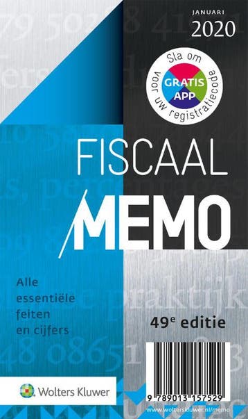 Fiscaal Memo januari 2020 9789013157529, Verzenden, Zo goed als nieuw