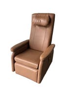 Doge Modulair in leder licht bruin, Minder dan 75 cm, Ophalen of Verzenden, Zo goed als nieuw, Moderne en Klassieke sta op stoelen