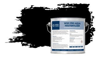 Wixx PRO Aqua Houtenvloer Gloss RAL 9005 | Gitzwart 2.5L, Verzenden, Zwart, Nieuw, Verf