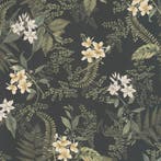 Profhome 394244-GU Bloemen behang floral mat zwart wit 5,33, Verzenden