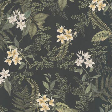 Profhome 394244-GU Bloemen behang floral mat zwart wit 5,33, Verzenden