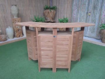 Aanbieding: Teak Buitenbar Uitklapbaar nu voor €395,-, Tuin en Terras, Tuinmeubel-accessoires, Ophalen of Verzenden, Nieuw