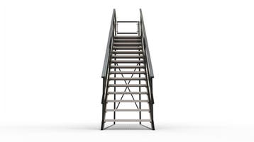 Stalen bordestrap zelf samenstellen, Doe-het-zelf en Verbouw, Ladders en Trappen, Verzenden, Nieuw, Trap, 2 tot 4 meter