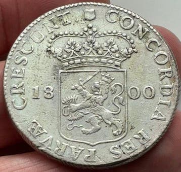 Nederland, de Bataafse Republiek Dukaat zilver 1800 /