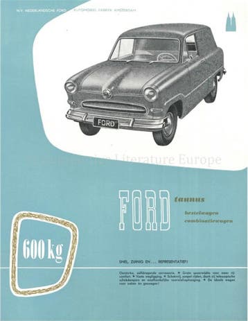 1955 FORD TAUNUS LEAFLET NEDERLANDS, Nieuw, Ford, Author