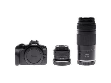 Canon -  Eos R100 Bk + Rf-s18-45 Rf75-300mm R Systeem, Verzenden, Nieuw, Canon, 4 t/m 7 keer