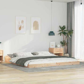 vidaXL Bedframe Bruin 180 x 210 cm Massief grenenhout, Verzenden, Nieuw, Bruin, Hout