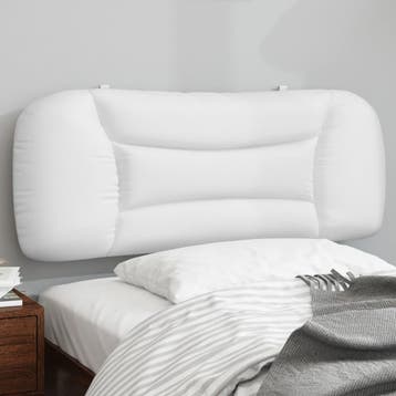 vidaXL Hoofdbordkussen Hvar Wit 100 cm Kunstleer, Verzenden, Nieuw, Wit, Overige materialen