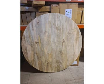 Tafelblad rond 4 cm massief  ONBEHANDELD mangohout | 90 tot, Ophalen of Verzenden, Nieuw