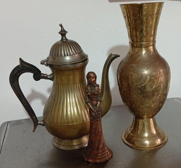 Figuur (4) - Koper, Antiek en Kunst, Antiek | Speelgoed