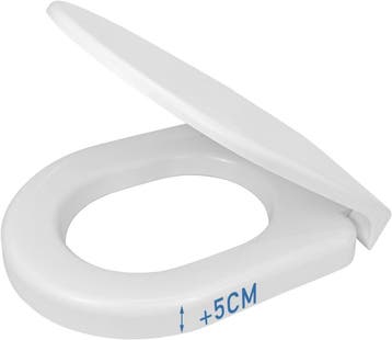 Wc-bril verhoogd met 5 cm voor ouderen/mensen met een handic, Verzenden, Zo goed als nieuw