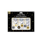 Classy Party Swirl Decorations 80 jaar, Verzenden, Nieuw, Versiering, Verjaardag