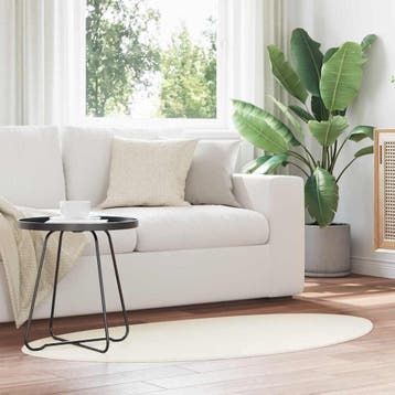 vidaXL Tapijt HUARTE Crèmekleurig 160 x 230 cm Polyester, Verzenden, Nieuw, Crème