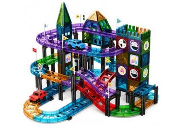 Five Stars® Magnetic Tiles - Racebaan - 131-delige set - 2, Verzenden, Nieuw