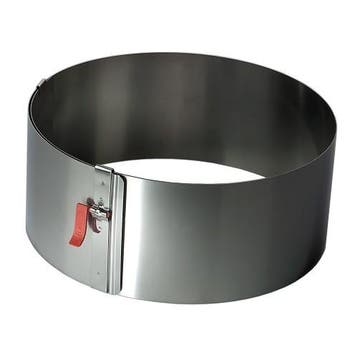 Taartring Verstelbaar met Klem Ø18-30cm x 10cm, Verzenden, Nieuw