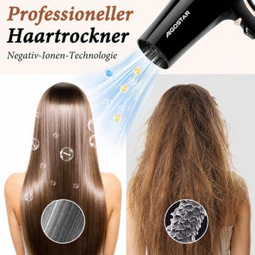Fohn - Haardroger - Föhn met diffuser - 2400W - Zwart - Aigo, Verzenden, Zo goed als nieuw