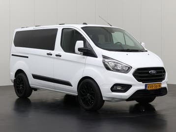 Ford Transit Custom 2.0TDCI 130PK Dubbele Cabine, Stof, Gebruikt, Euro 6, Wit
