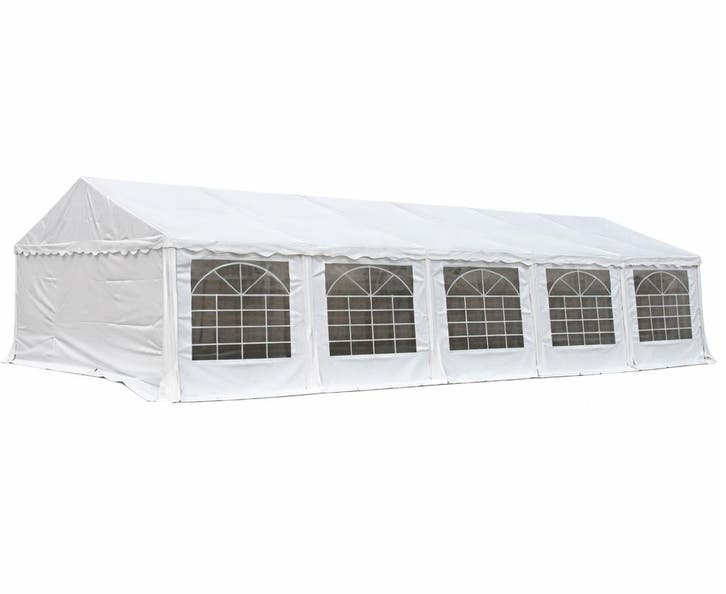 Partytent PVC Classic Plus 4x10x2 mtr in Wit (4x10 meter), Tuin en Terras, Partytenten, Partytent, Nieuw, 2 meter of meer, Verzenden
