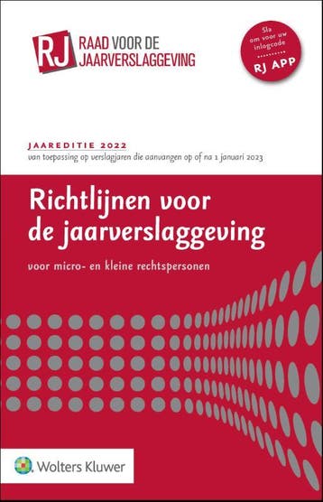 Richtlijnen voor de jaarverslaggeving voor mic 9789013168273, Verzenden, Zo goed als nieuw