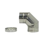 Pellet Pijp 80 Dw. Bocht 90 Graden, Nieuw