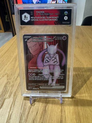 Pokémon - 1 Graded card - Mewtwo 213/182 Alternate art, Full, Nieuw