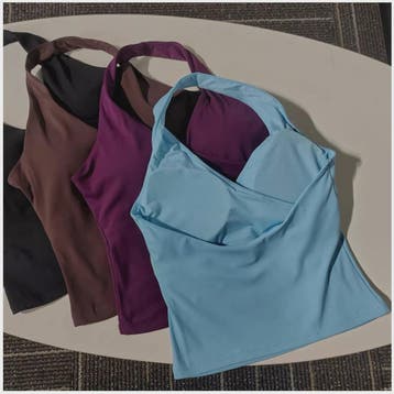 Comfortabele Sport BH met V-hals en Halter Nek - Ademend & S, Verzenden