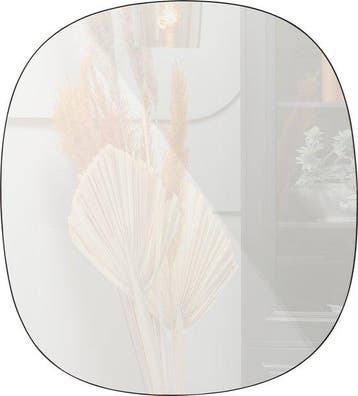 WOOOD Philou Spiegel - Glas/Metaal - Zwart - 60x55x0,5, Verzenden, Nieuw