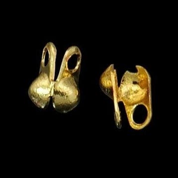 10 x goudkleur mini kalotjes met gesloten oogje 1,6 x 3mm..., Ophalen of Verzenden, Nieuw, Kraal