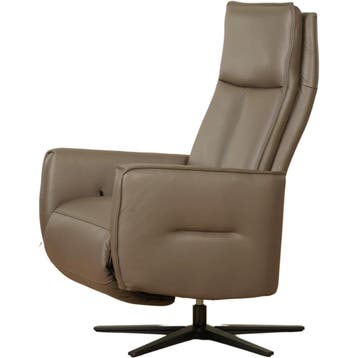 Leren elektrisch relaxfauteuil Honor - Massif Rock, Huis en Inrichting, Nieuw, Ophalen of Verzenden, Modern, 50 tot 75 cm