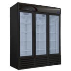 Zwarte Koelkast met 3 glasdeuren - 1326 liter netto, Verzenden, Nieuw in verpakking, Koelen en Vriezen