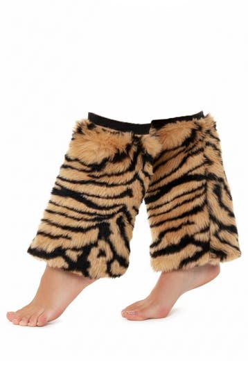 Beenwarmers Tijgerprint Bont Bruin Zwart Nepbont Faux Fur Ge, Ophalen of Verzenden, Nieuw, Carnaval