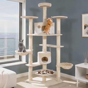 Krabpaal Fippi 201cm - beige / wit, Verzenden, Nieuw
