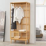 [en.casa] Halmeubel Vemb 185x80x45 cm bamboe, Huis en Inrichting, Kasten | Kledingkasten, Verzenden, Nieuw
