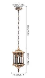 Waterdichte Retro Hanglamp –Bronskleur Brons en Glas Binnen/, Verzenden, Nieuw