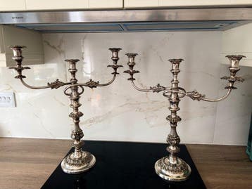 Kaarsenhouder - .925 zilver, Antiek en Kunst