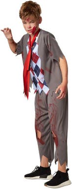 2dekans | dressforfun - Griezelige schooljongen 128 (7-8y) -, Ophalen of Verzenden, Zo goed als nieuw