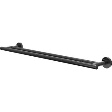 IVY Wandhanddoekrek - 60 cm - Dubbel - Zwart Chroom PVD, Ophalen of Verzenden, Nieuw
