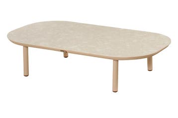 Hartman Bilboa loungetafel 130x70 cm. - Cappuccino, Tuin en Terras, Verzenden, Nieuw, Rond, Overige materialen