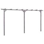 vidaXL Pergola 400x40x205 cm geïmpregneerd grenenhout grijs, Verzenden, Nieuw